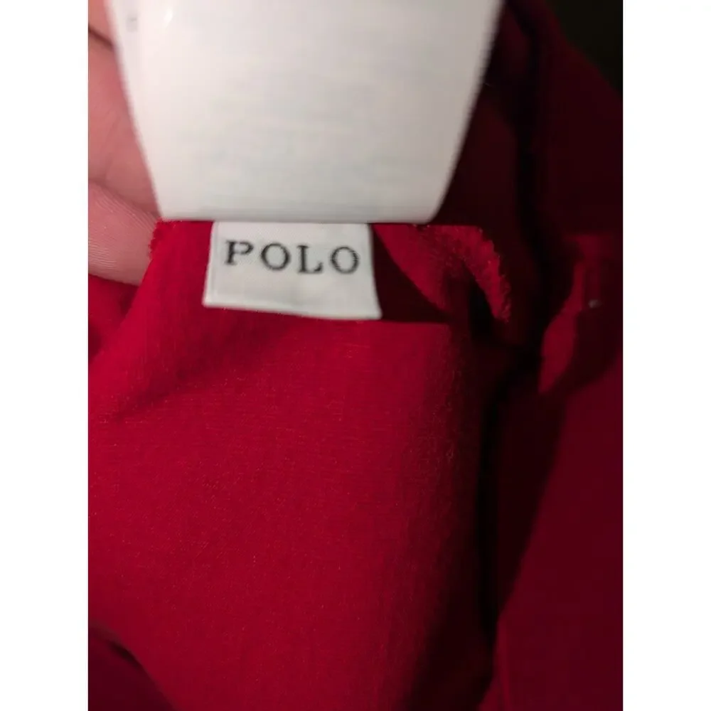 Polo Ralph Lauren Men’s Pullover Sweater Size XL Quarter Zip Red Cotton
